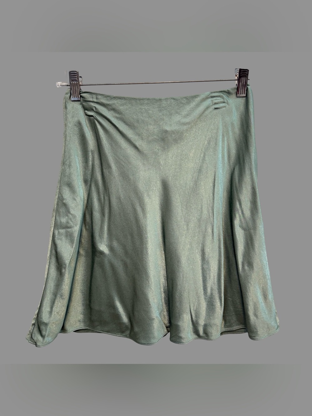 & Other Stories Green High Waist Mini A-Line Skirt US2